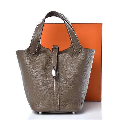 hermes taurillon clenence|Hermes picotin 18 etoupe.